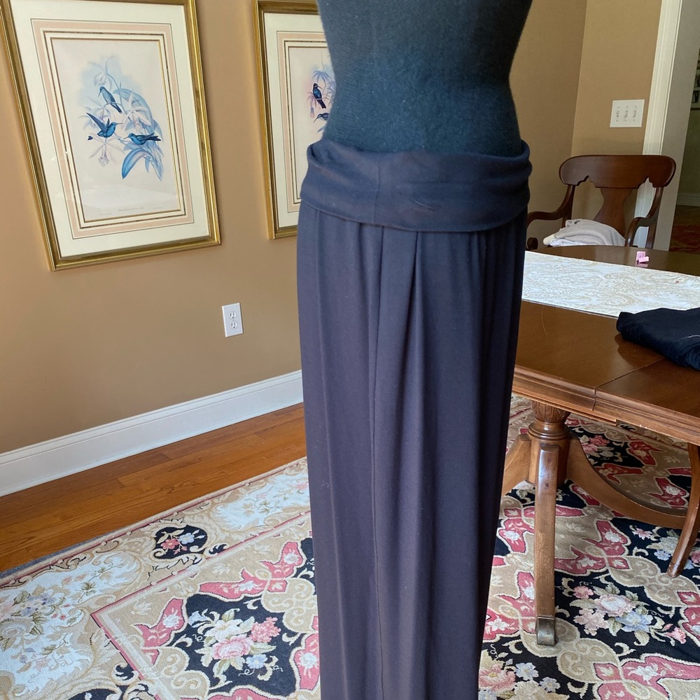 Eileen Fisher long, black knit skirt